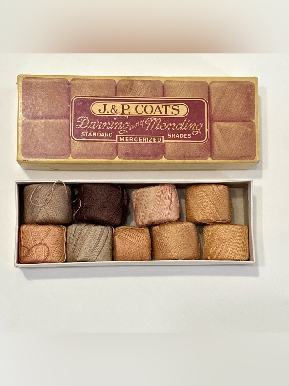 J & P Coats Darning and Mending Cotton Thread Mixed Shades
